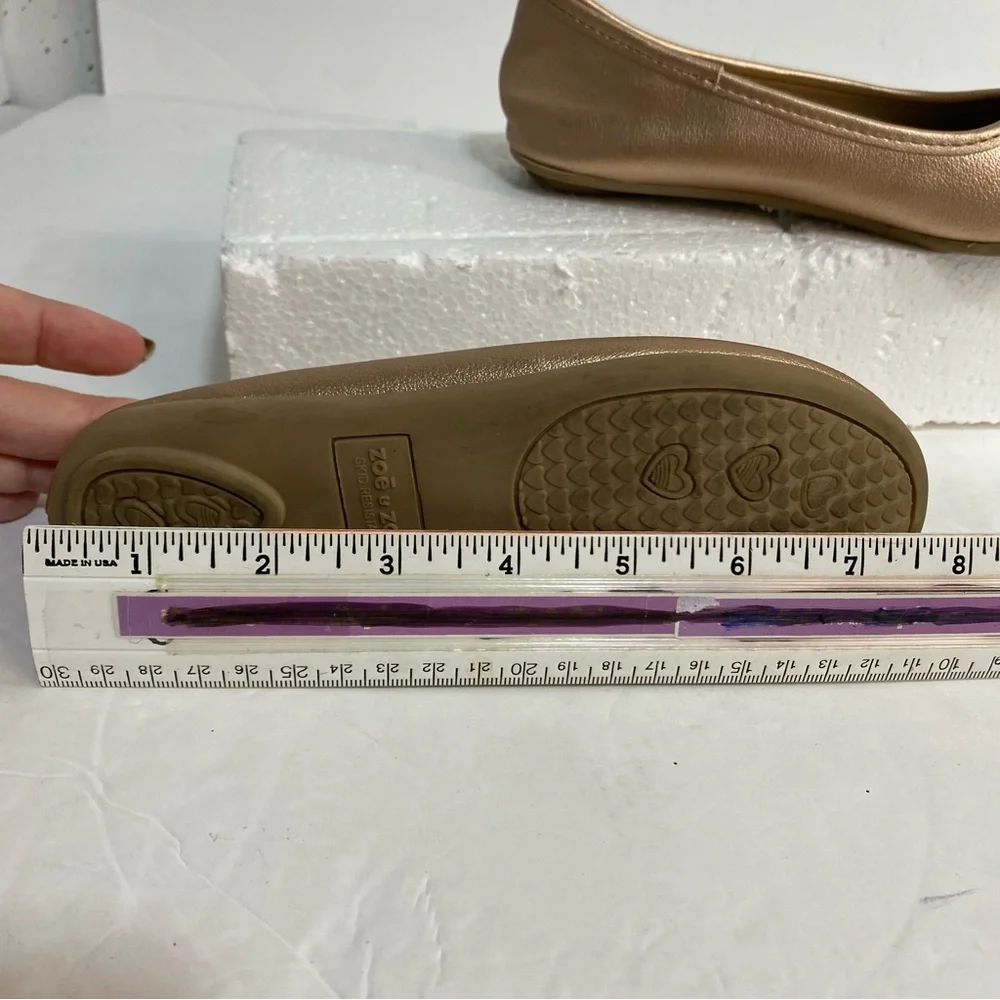 ZOE & ZAC Shoes Ballet Flats Size 13 Rose Gold Padded Footbed